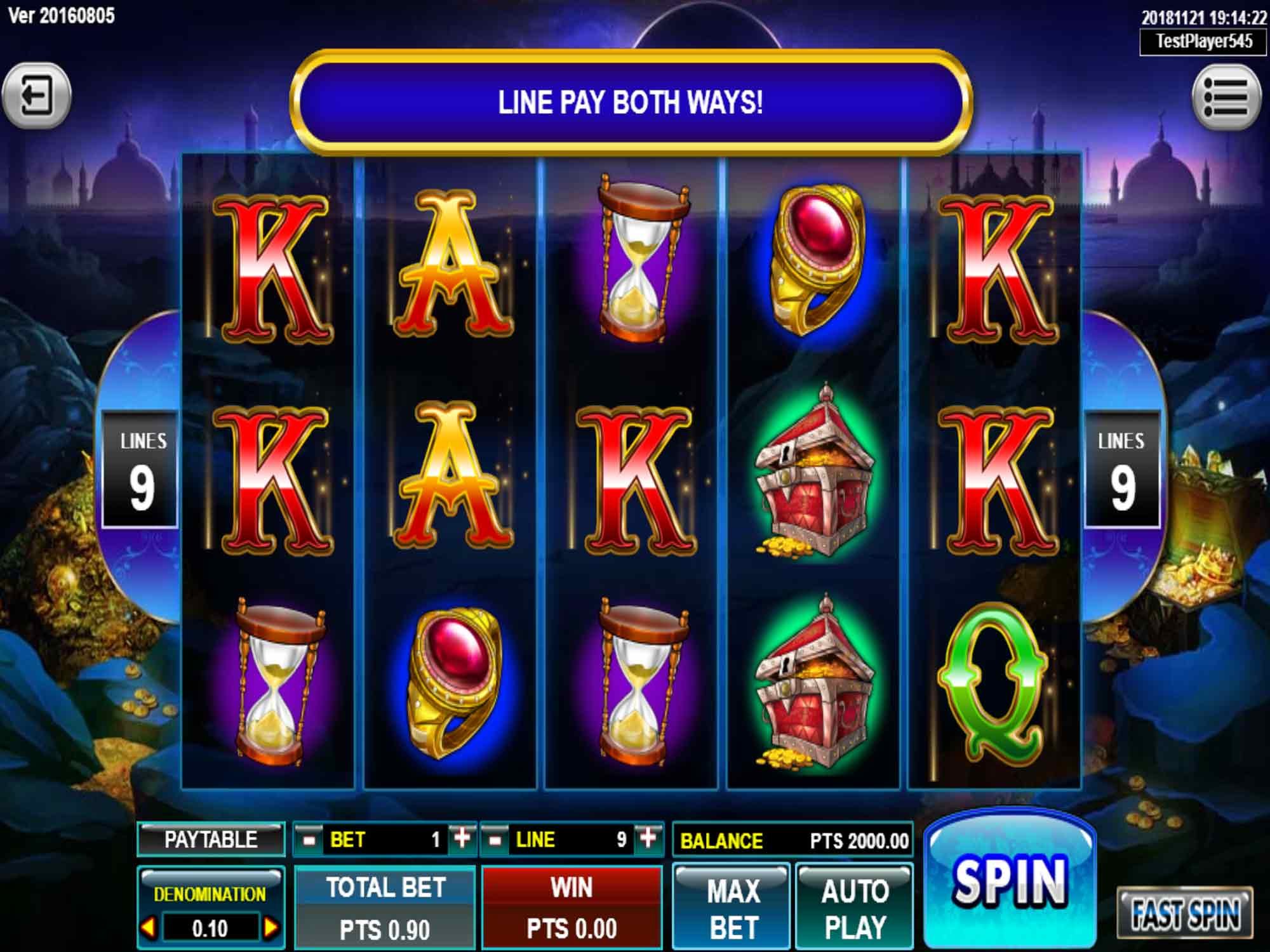 Ali Baba`s Treasure slot machine screenshot