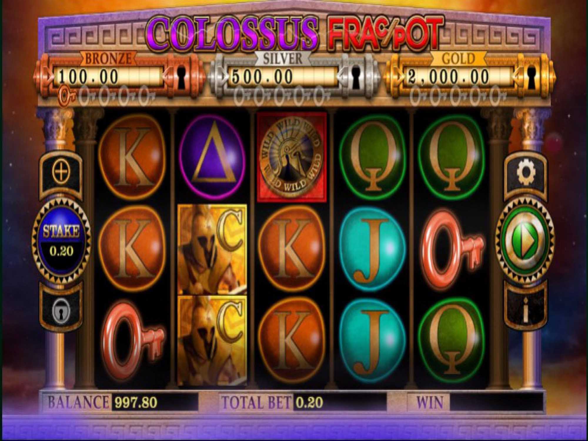Colossus Fracpot video slot game screenshot