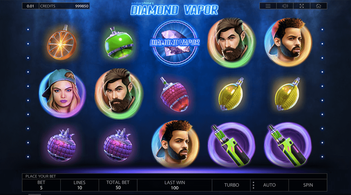 Diamond Vapor video slot machine screenshot