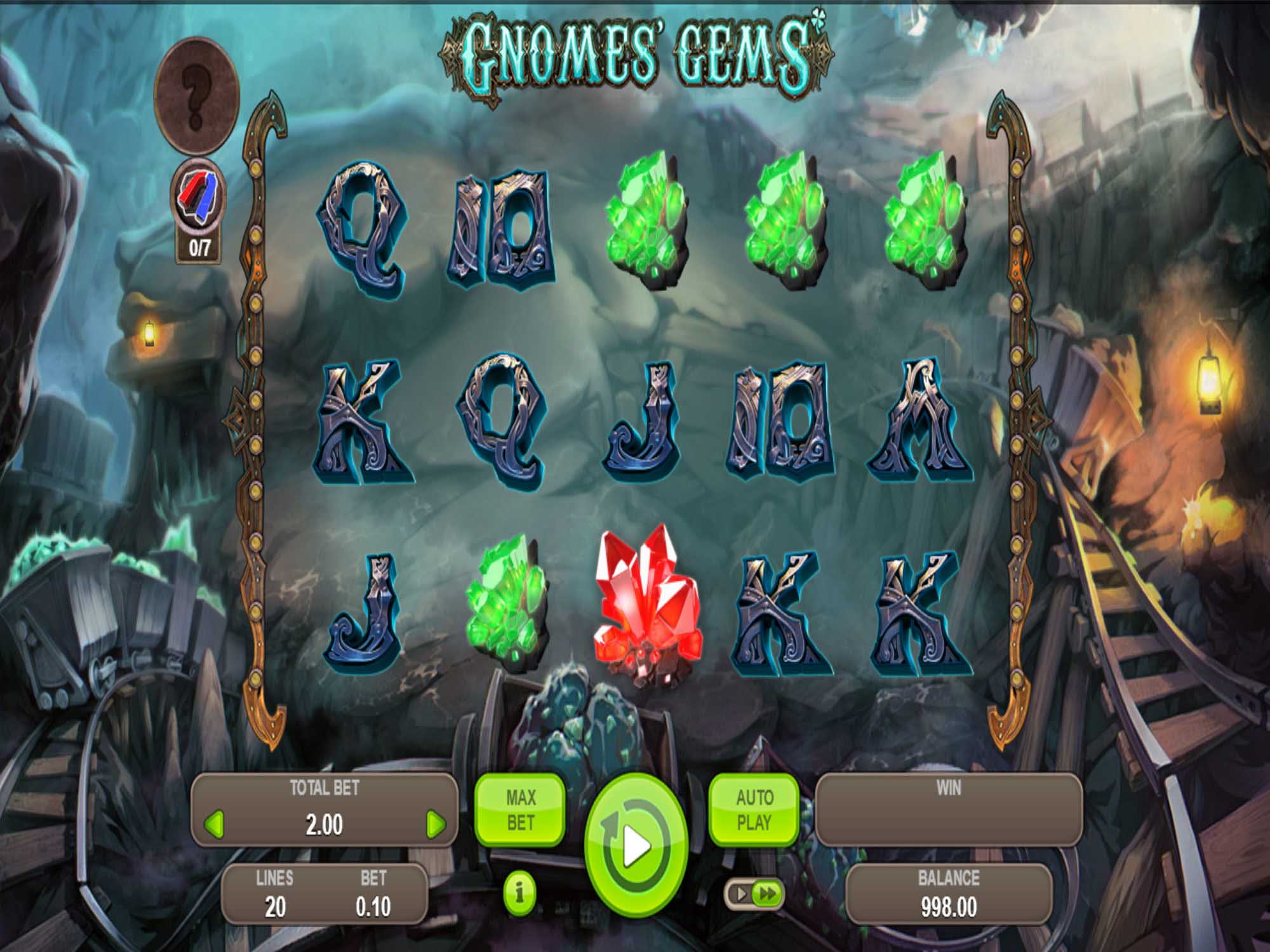 Gnomes' Gems video slot machine screenshot