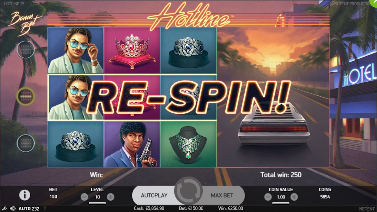 Hotline video slot game screenshot