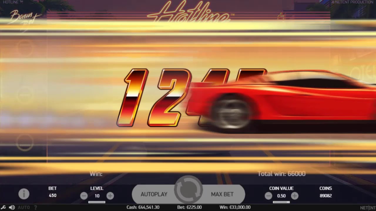 Hotline video slot machine screenshot