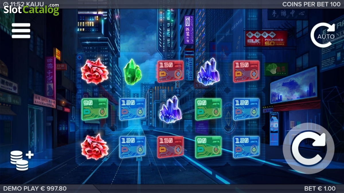 Kaiju video slot game screenshot