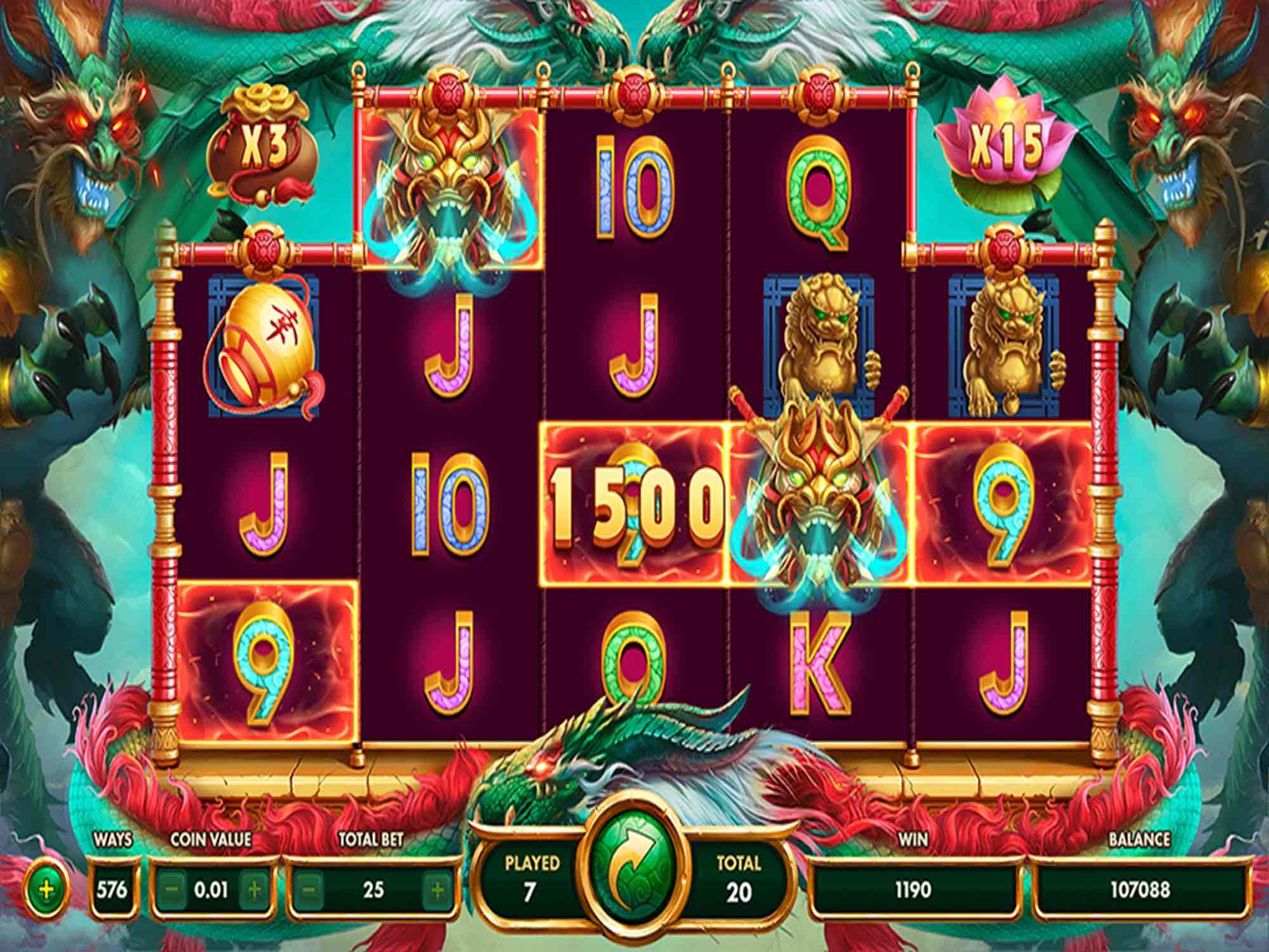 Magic Dragon video slot machine screenshot