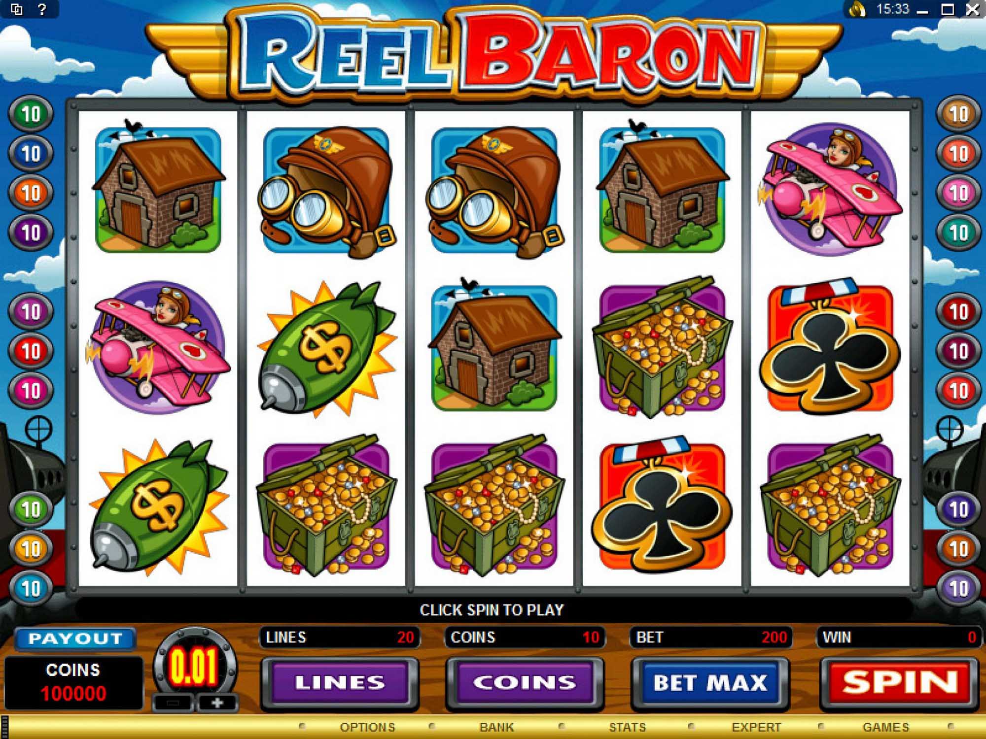 Reel Baron video slot machine screenshot