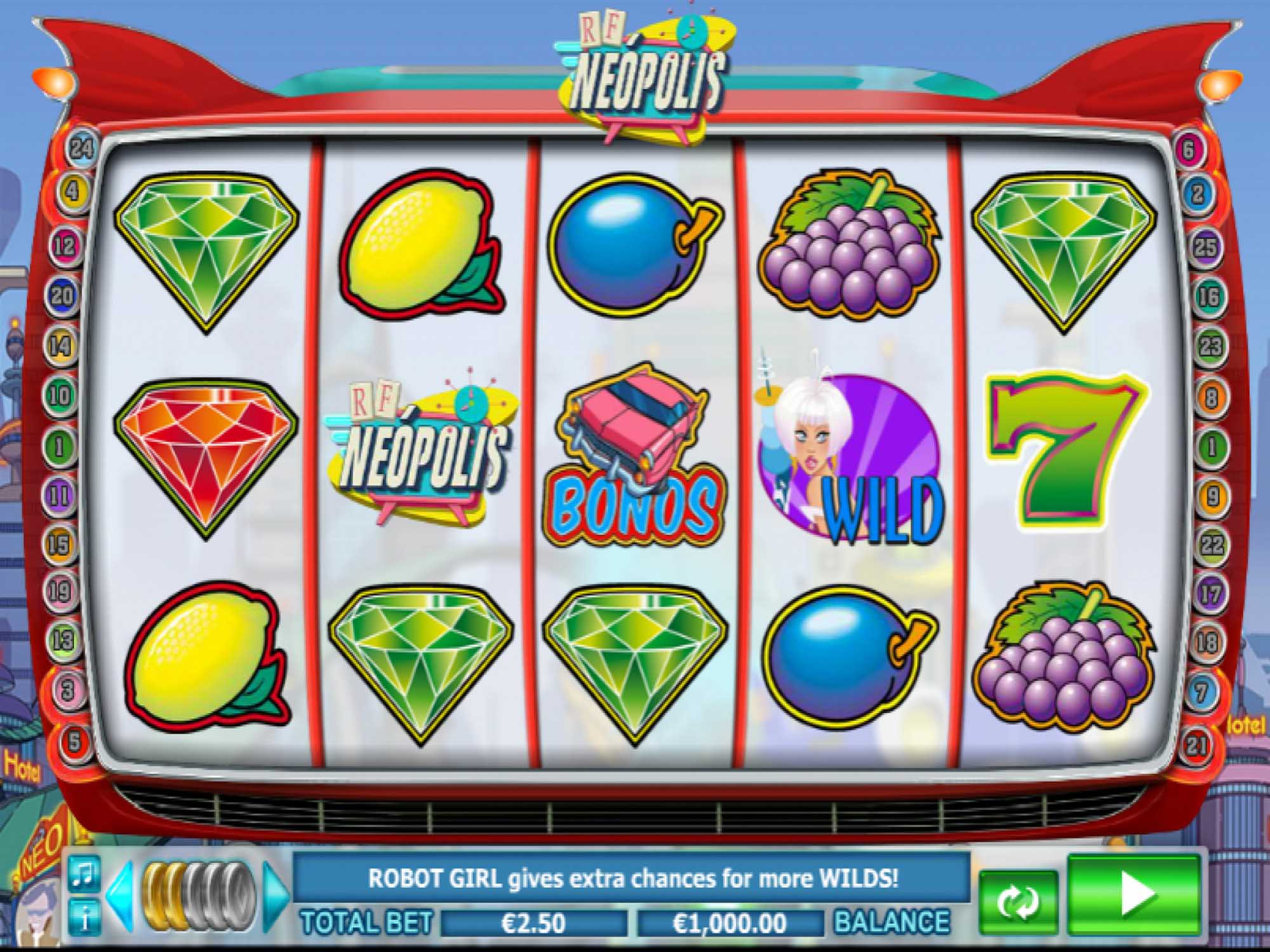 RF Neopolis slot machine screenshot