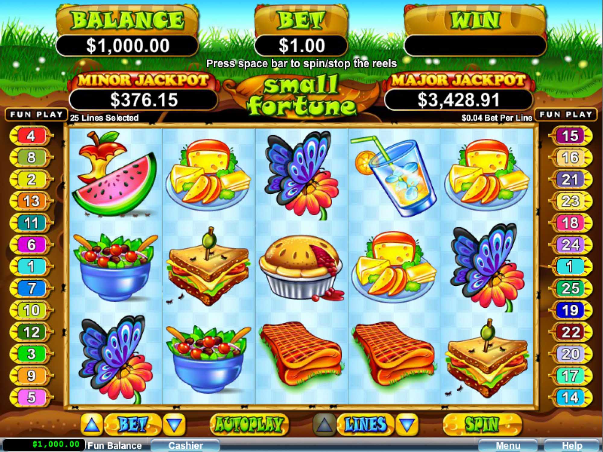 Small Fortune slot game screenshot