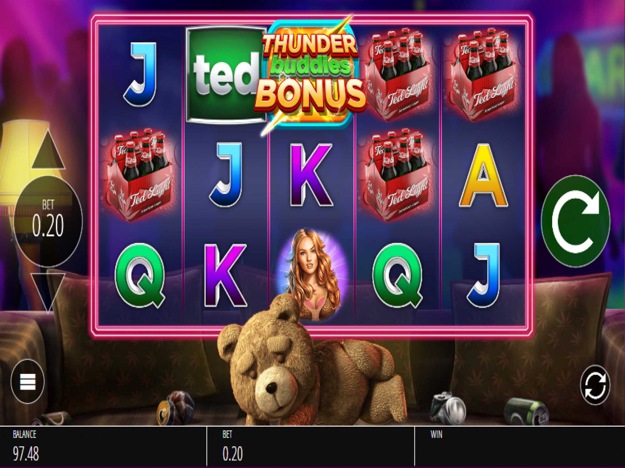 Ted slot machine screenshot