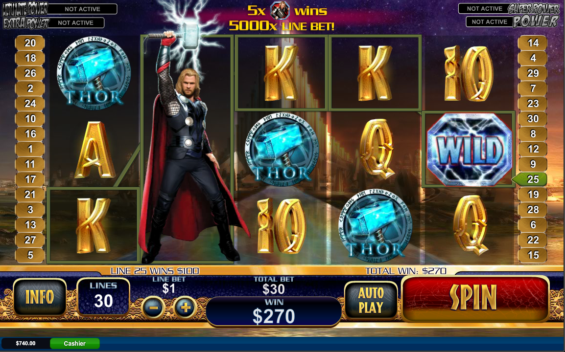 The video slot machine screenshot
