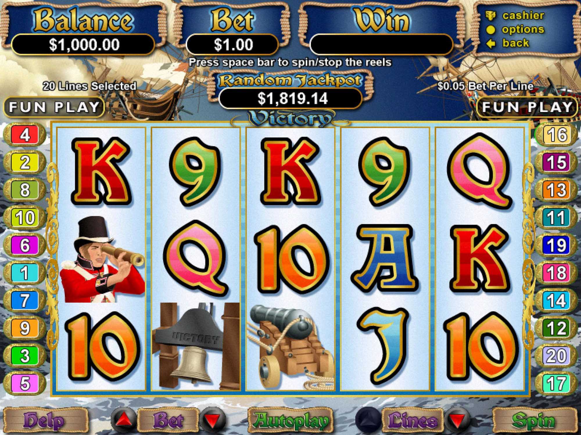 Victory slot game screenshot