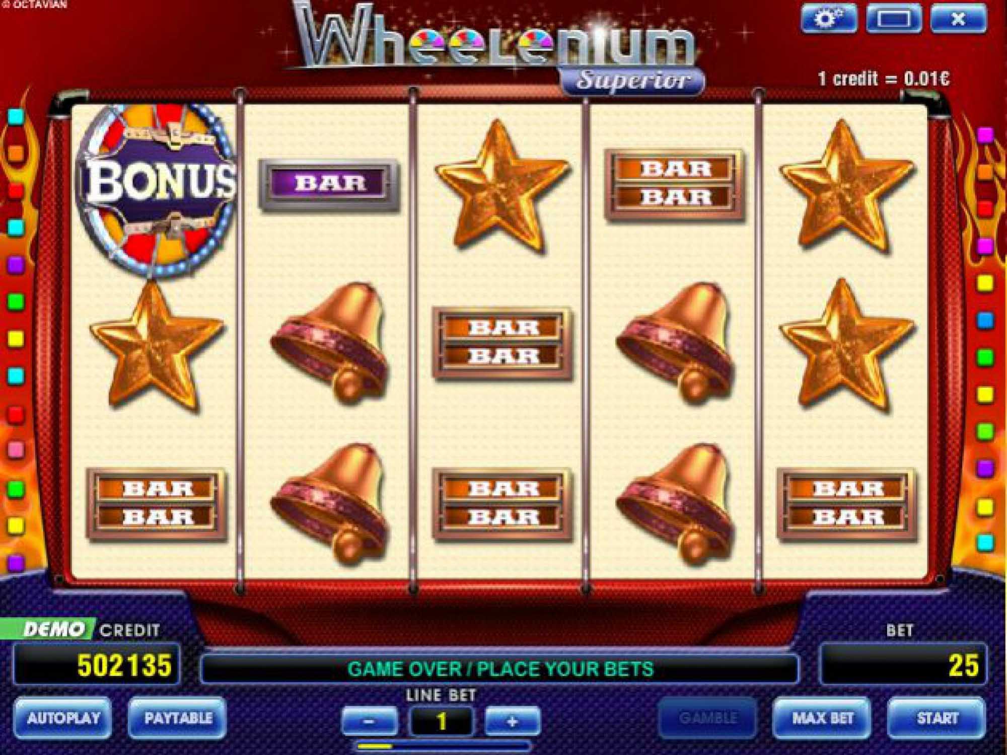 Wheelenium Superior slot game screenshot