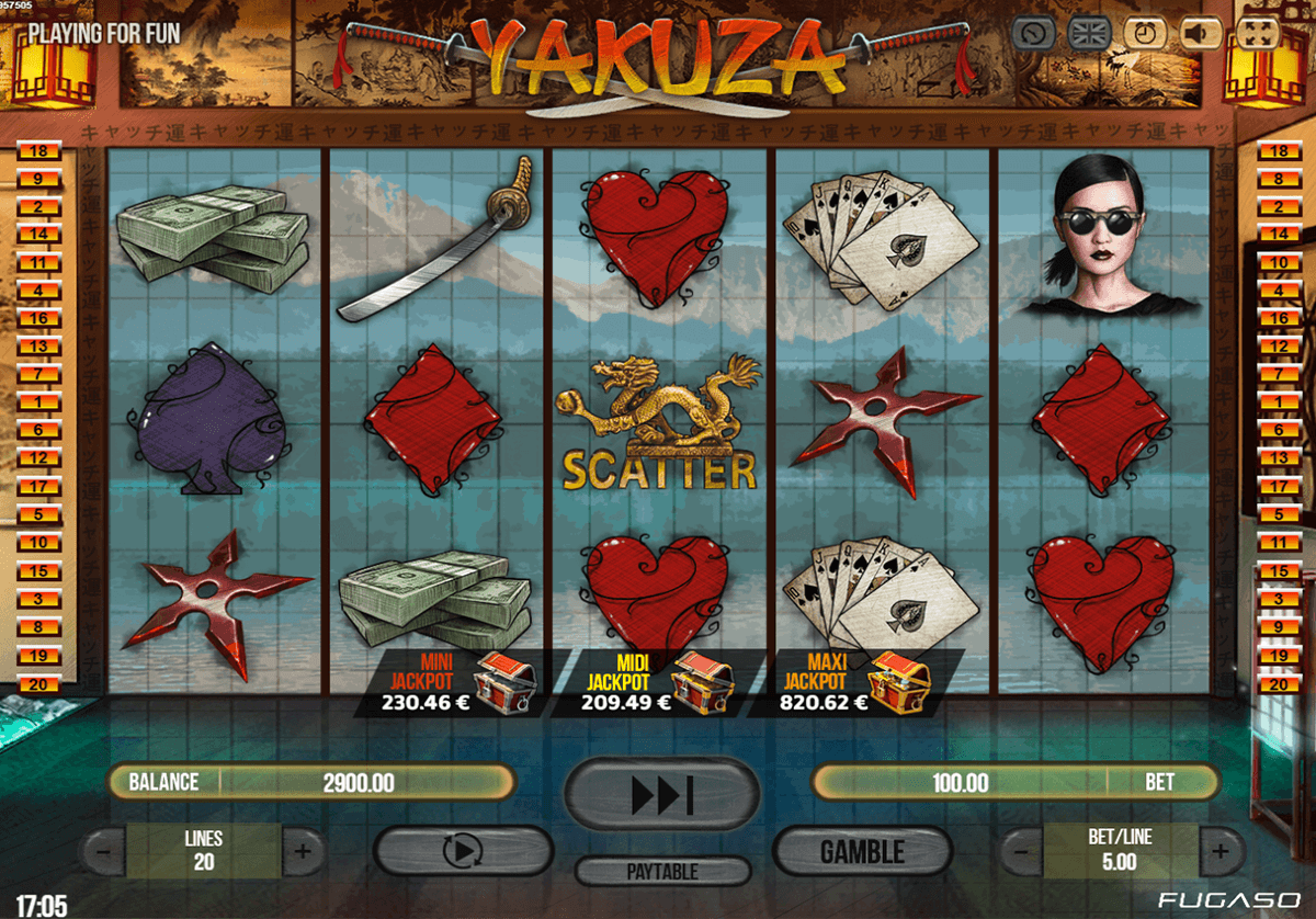 Yakuza slot machine screenshot