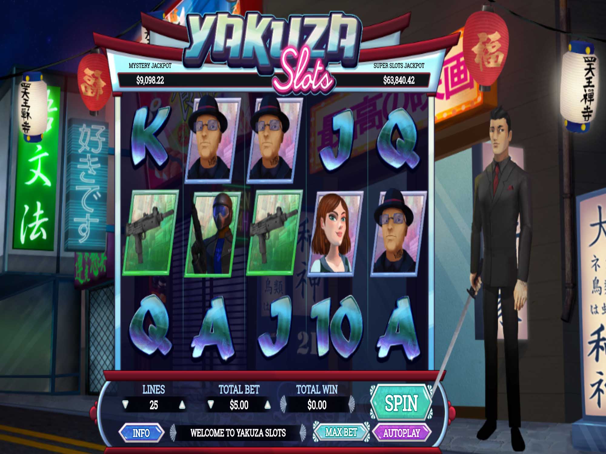 Yakuza video slot game screenshot